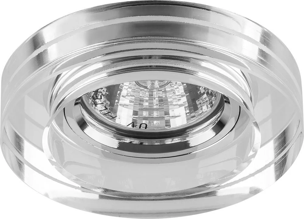 FERON Светильник встраиваемый с белой LED подсветкой 8080-2 потолочный MR16 G5.3 серебристый FERON Светильник встраиваемый с белой LED подсветкой 8080-2 потолочный MR16 G5.3 серебристый