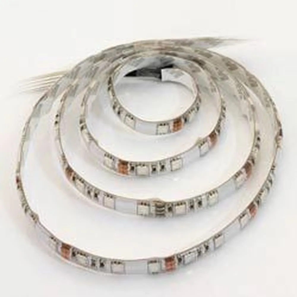 Лента светодиодная, 60SMD(5050)/m 14.4W/m 12V  5m 2 белых + 1 теплый белый на белом основании, LS607 Артикул 27653