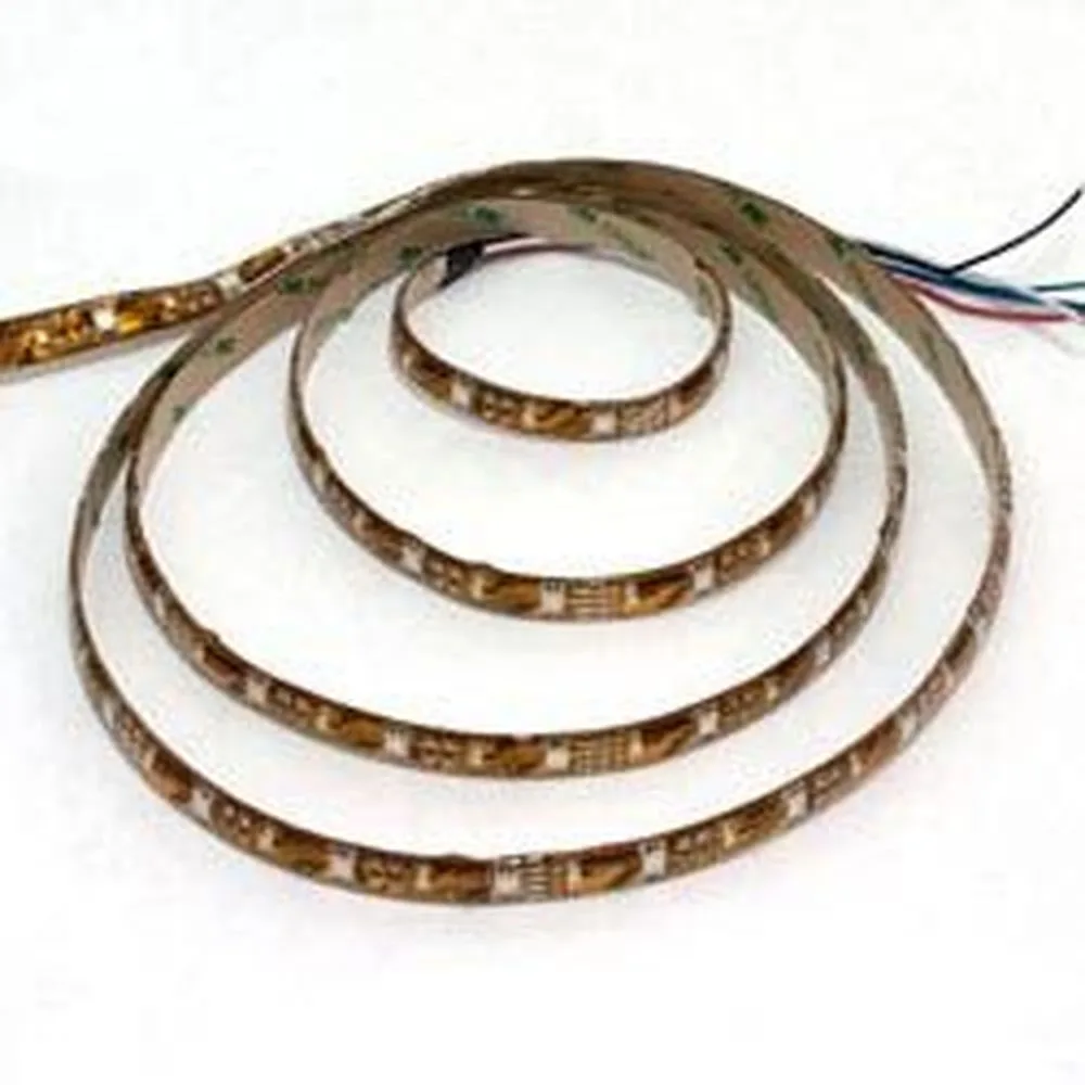 Лента светодиодная, 30SMD+30SMD(5050+3528)/m 9.6W/m 12V IP63 5m красный-зеленый-синий-белый, LS610 Артикул 27529
