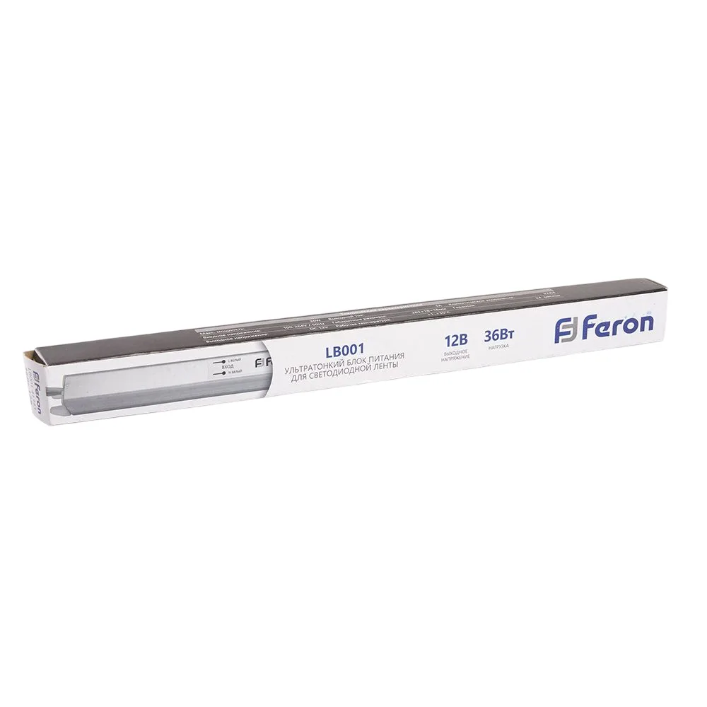 FERON Трансформатор электронный для светодиодной ленты 36W 12V (драйвер), LB001 Артикул 41343 FERON Трансформатор электронный для светодиодной ленты 36W 12V (драйвер), LB001 Артикул 41343