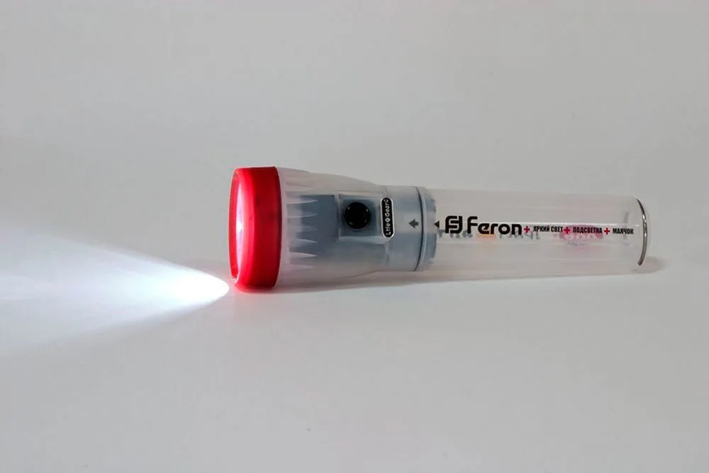 FERON Фонарь 2 Leds красный 3*AA, TL023 12924 FERON Фонарь 2 Leds красный 3*AA, TL023 12924