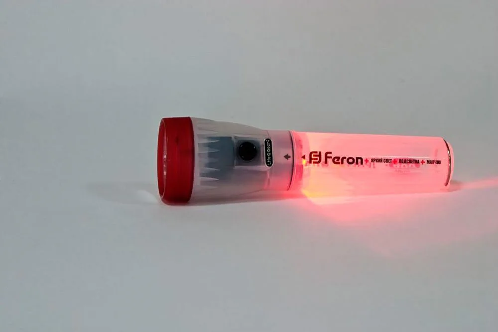 FERON Фонарь 2 Leds красный 3*AA, TL023 12924 FERON Фонарь 2 Leds красный 3*AA, TL023 12924