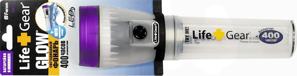 FERON Фонарь 2 Leds сиреневый 3*AA, TL023 12953 FERON Фонарь 2 Leds сиреневый 3*AA, TL023 12953