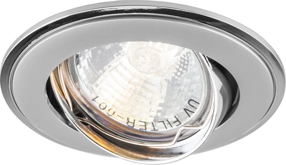 Светильник встраиваемый FERON 301T-MR16 потолочный MR16 G5.3 серый-хром 17533