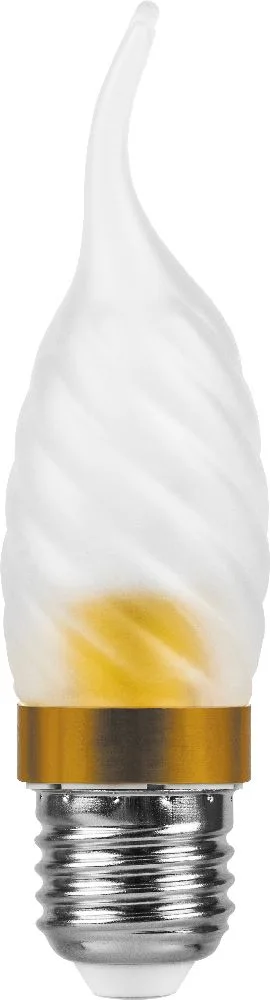 Лампа светодиодная, 6LED(3.5W) 230V E27 6400K золото, LB-78 25375