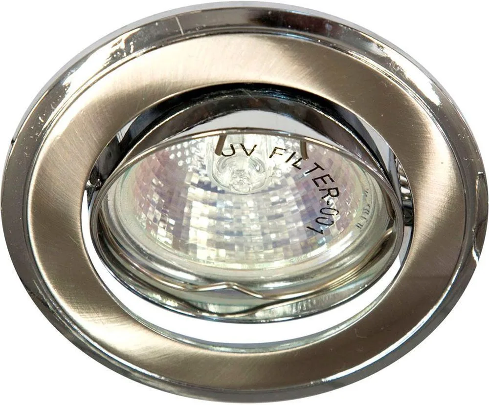 Светильник встраиваемый FERON 301T-MR16 потолочный MR16 G5.3 титан-хром 17535