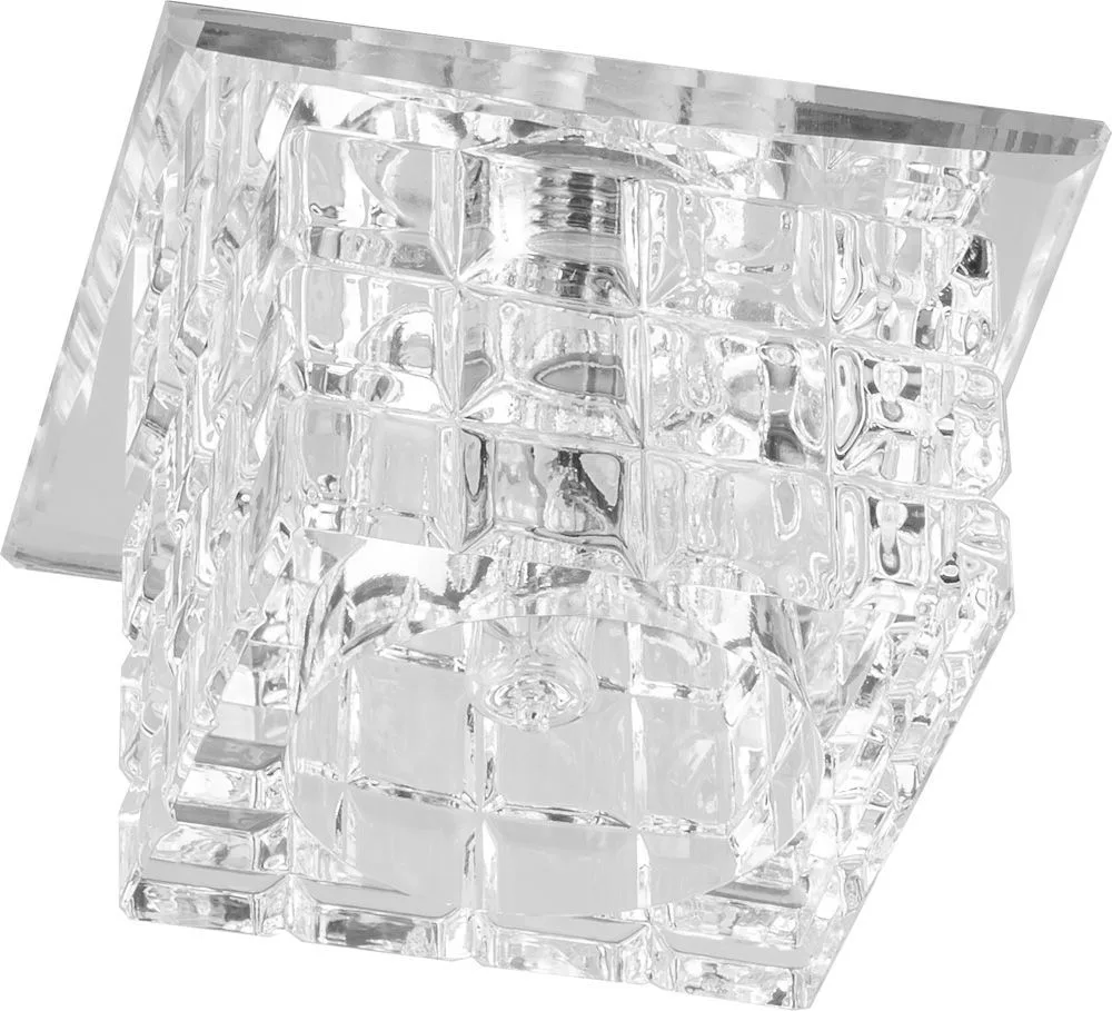 Светильник встраиваемый с разноцветной LED подсветкой FERON JD106 JCD9 прозрачный 27878