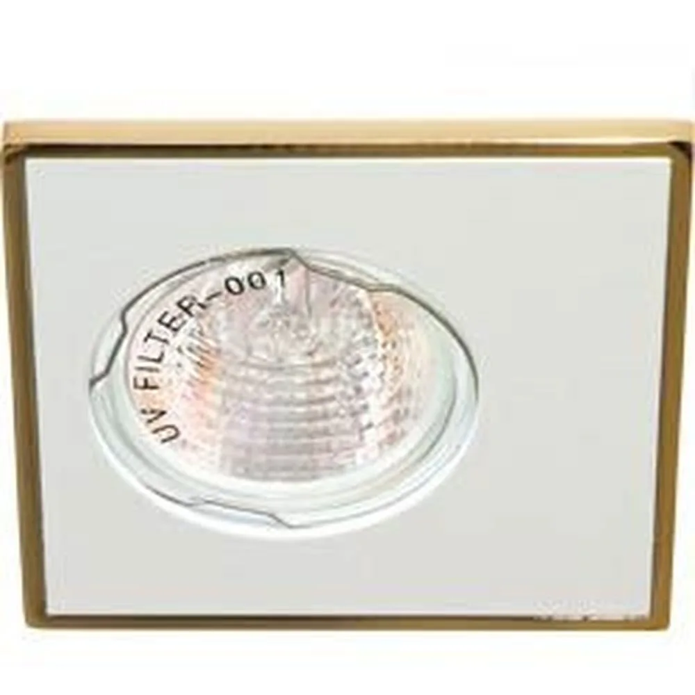 Светильник потолочный MR16 MAX50W 12V G5.3, белый,золото,DL2A 28362