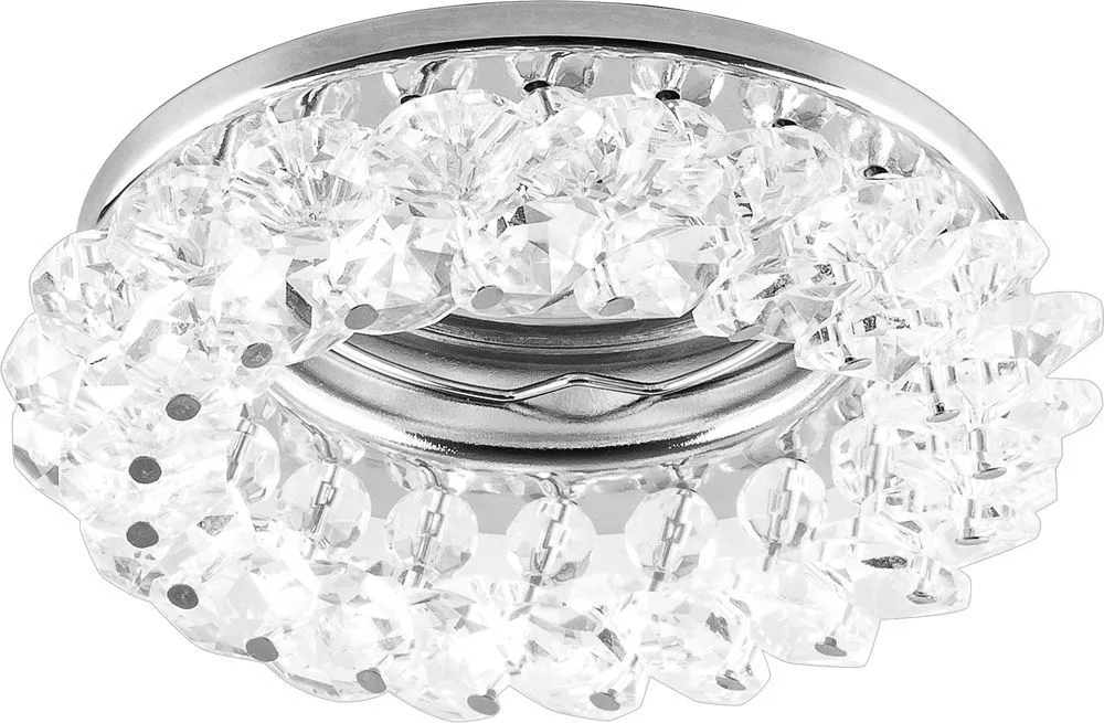 FERON Светильник встраиваемый CD4141 потолочный MR16 G5.3 прозрачный, хром 19286 FERON Светильник встраиваемый CD4141 потолочный MR16 G5.3 прозрачный, хром 19286