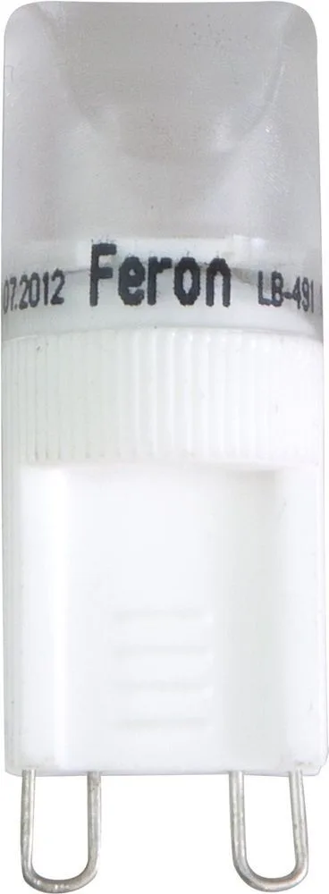 Лампа светодиодная, 1LED(1W) 230V G9 4000K, LB-491 25215