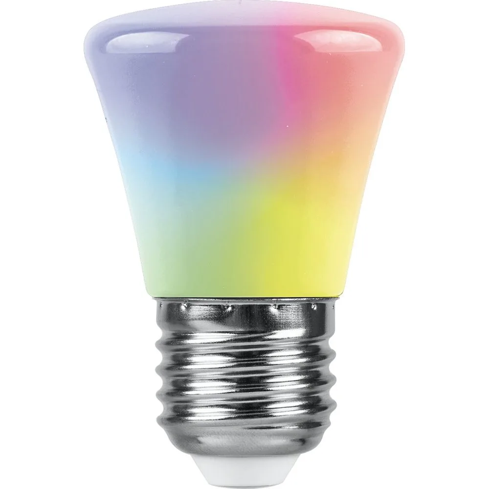 FERON Лампа светодиодная LB-372 Колокольчик матовый E27 1W RGB быстрая смена цвета 38128 FERON Лампа светодиодная LB-372 Колокольчик матовый E27 1W RGB быстрая смена цвета 38128