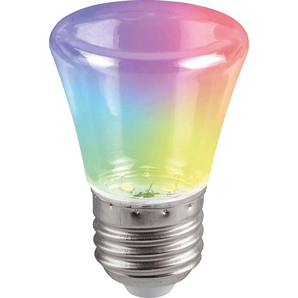 FERON Лампа светодиодная LB-372 Колокольчик прозрачный E27 1W RGB плавная смена цвета 38134 FERON Лампа светодиодная LB-372 Колокольчик прозрачный E27 1W RGB плавная смена цвета 38134