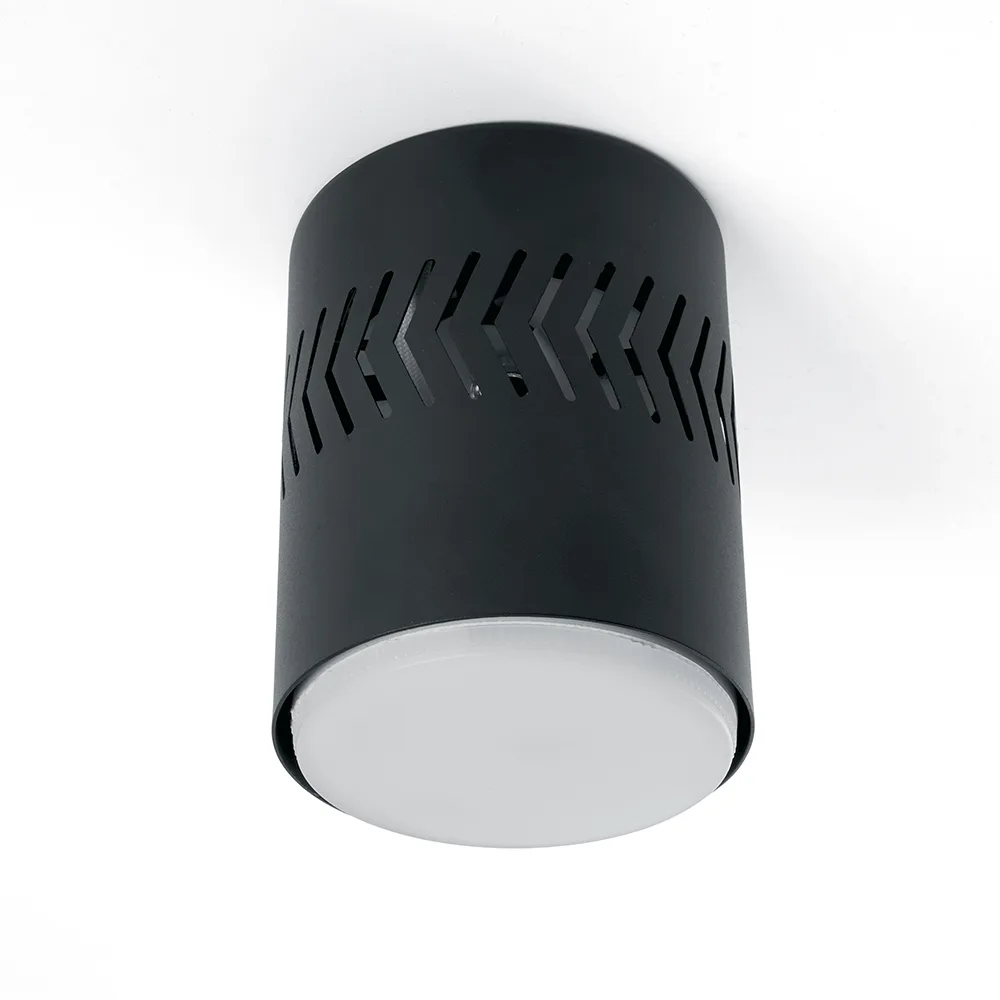 Светильник потолочный FERON HL352 12W, 230V, GX53 и подсветка 1W, 4000K, черный 41458