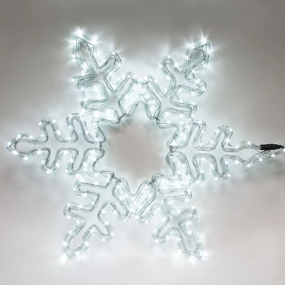FERON Световая фигура 230V, дюралайт 12 м 24 LED/м (синий+белый), шнур 1,6м IP44, 80*80 см, LT064 артикул 26953 FERON Световая фигура 230V, дюралайт 12 м 24 LED/м (синий+белый), шнур 1,6м IP44, 80*80 см, LT064 артикул 26953