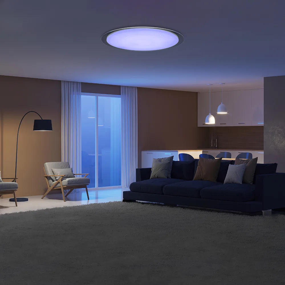 FERON Светодиодный управляемый светильник накладной AL5700 STARLIGHT тарелка 70W RGB + CCT 3000К-6500K управляемый 41426 FERON Светодиодный управляемый светильник накладной AL5700 STARLIGHT тарелка 70W RGB + CCT 3000К-6500K управляемый 41426