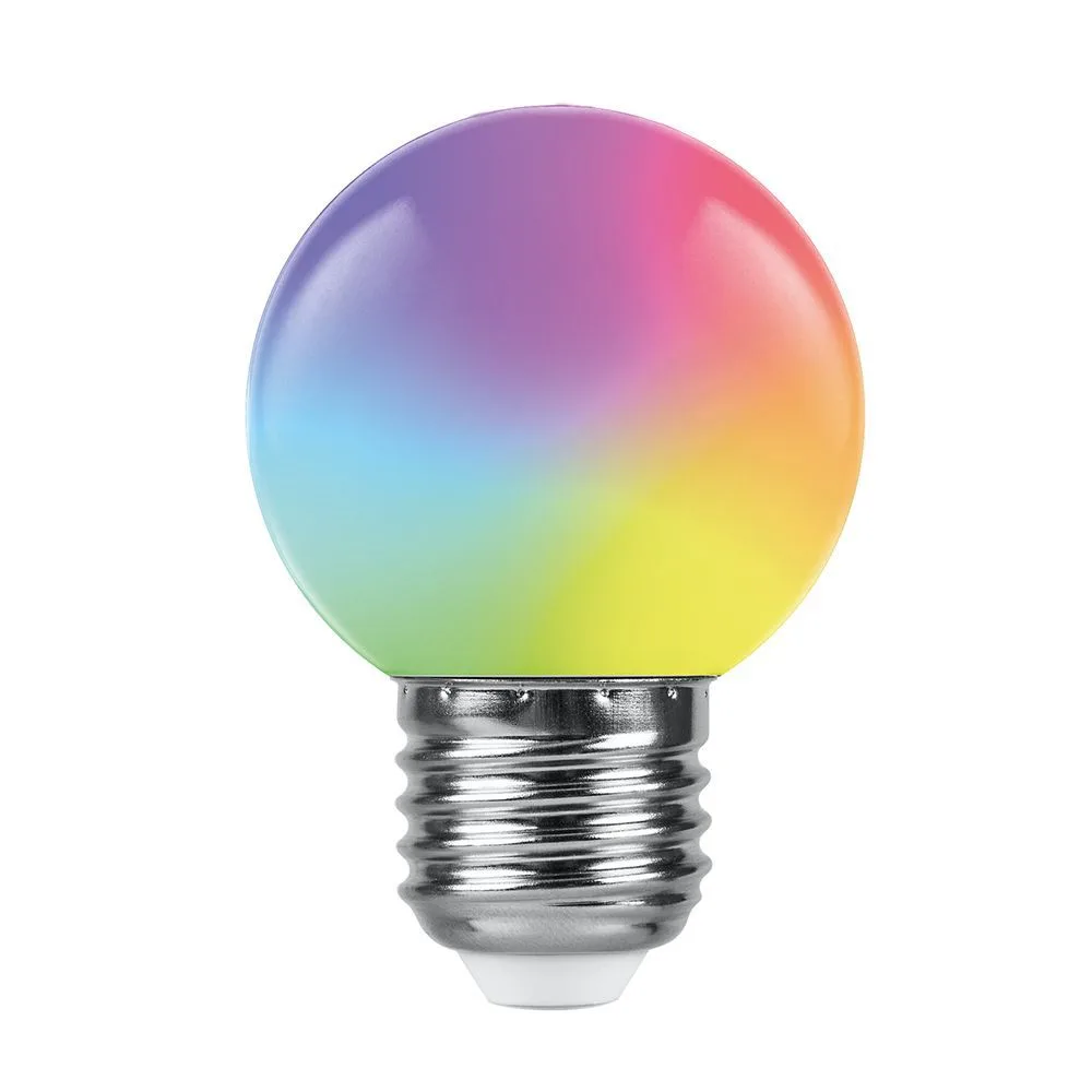FERON Лампа светодиодная LB-371 Шар матовый E27 3W 230V RGB плавная сменая цвета 38115 FERON Лампа светодиодная LB-371 Шар матовый E27 3W 230V RGB плавная сменая цвета 38115