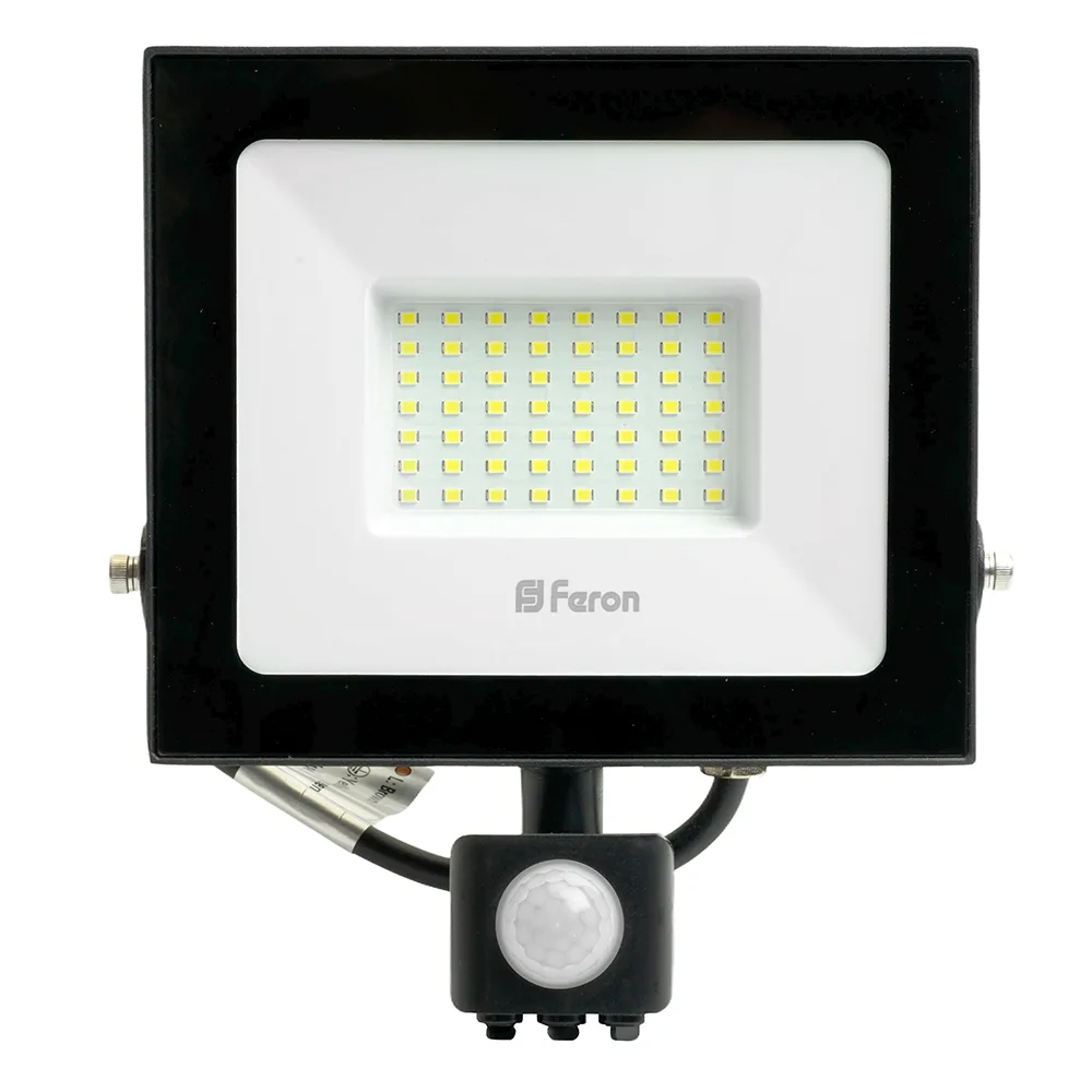 FERON Светодиодный прожектор с датчиком LL-908 IP44 50W 6400K 29558 FERON Светодиодный прожектор с датчиком LL-908 IP44 50W 6400K 29558