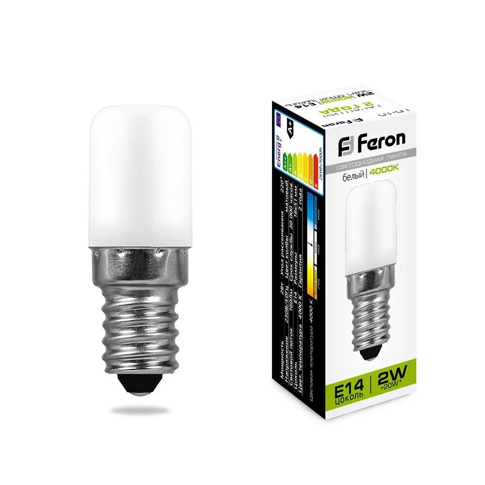 Лампа светодиодная FERON LB-10 E14 2W 230V 4000K 25897