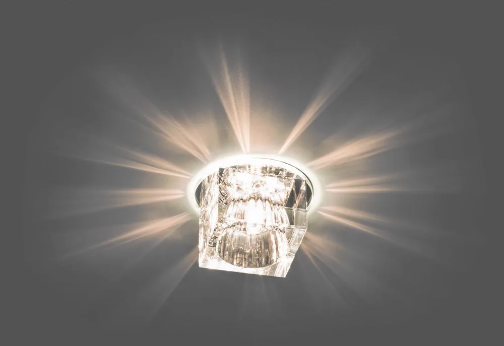 FERON Светильник встраиваемый с белой LED подсветкой JD37 потолочный JCD9 G9 прозрачный FERON Светильник встраиваемый с белой LED подсветкой JD37 потолочный JCD9 G9 прозрачный