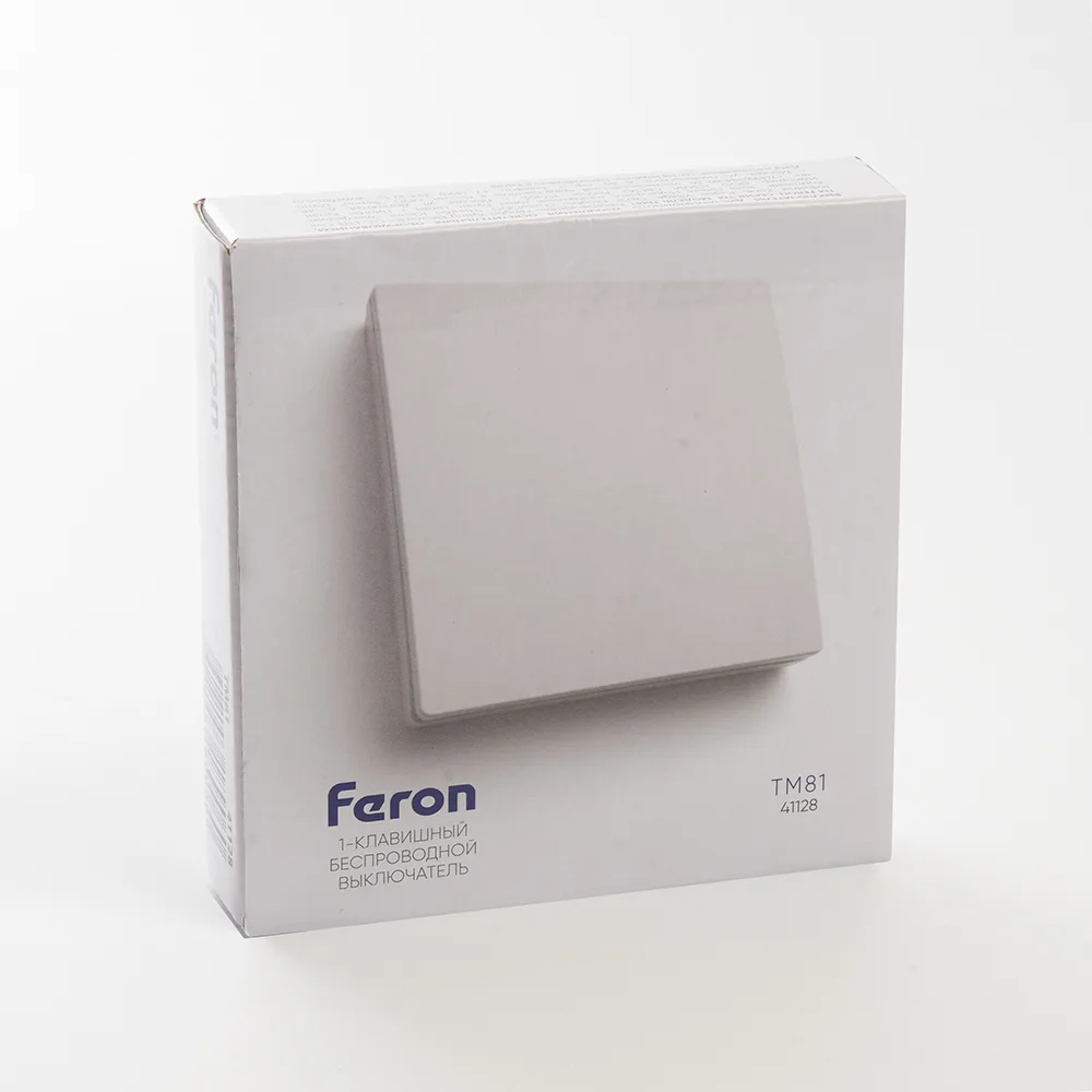 FERON Выключатель беспроводной TM81 SMART, 7мВт, IP20, одноклавишный, белый 41128 FERON Выключатель беспроводной TM81 SMART, 7мВт, IP20, одноклавишный, белый 41128