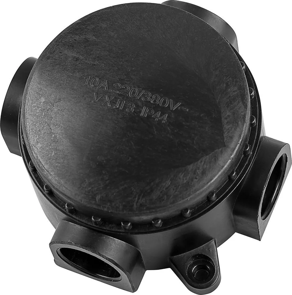 FERON Монтажная разветвительная коробка КЭМ 1-10-4М, 380V, 110х48х110, черный 29850 FERON Монтажная разветвительная коробка КЭМ 1-10-4М, 380V, 110х48х110, черный 29850