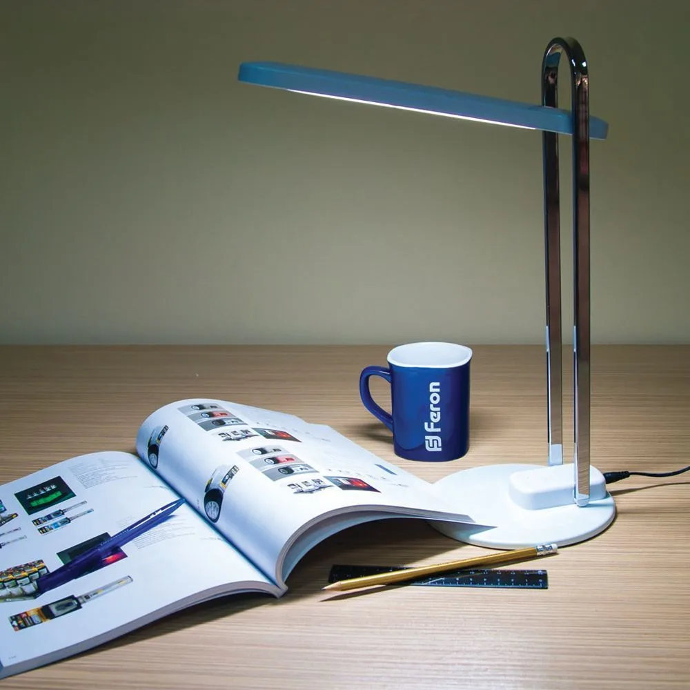 FERON Настольный светодиодный светильник DE1722 8W, черный 24222 FERON Настольный светодиодный светильник DE1722 8W, черный 24222