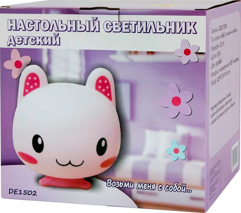 FERON Настольная лампа DE1502 E14, розовый 24109 FERON Настольная лампа DE1502 E14, розовый 24109