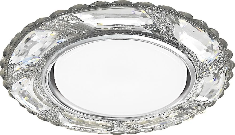 FERON Светильник встраиваемый с белой LED подсветкой CD4031 потолочный GX53 без лампы, прозрачный 32658 FERON Светильник встраиваемый с белой LED подсветкой CD4031 потолочный GX53 без лампы, прозрачный 32658