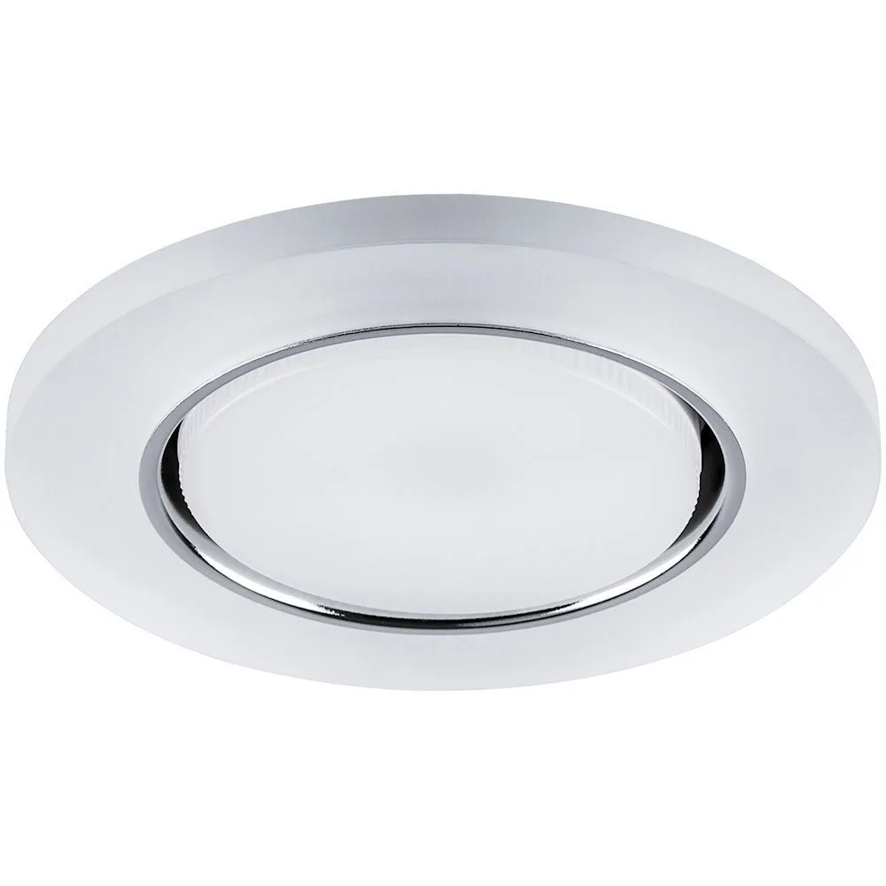 Светильник встраиваемый с белой LED подсветкой FERON CD5020 потолочный GX53 без лампы, белый матовый 32659
