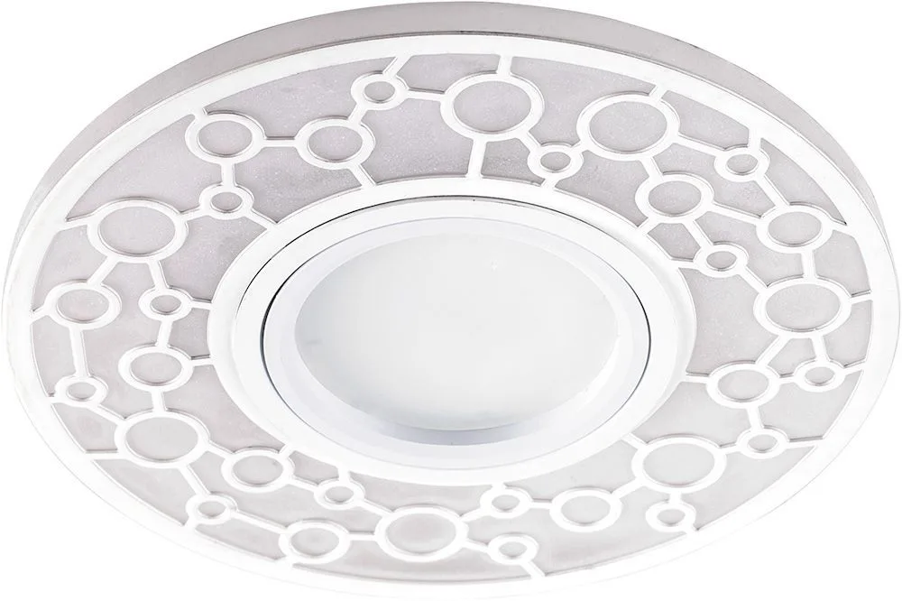 FERON Светильник встраиваемый с LED подсветкой CD990 потолочный MR16 G5.3 белый FERON Светильник встраиваемый с LED подсветкой CD990 потолочный MR16 G5.3 белый