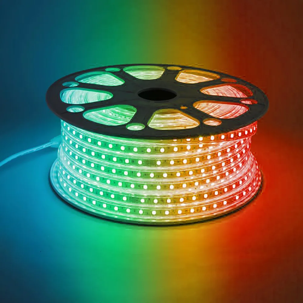 Cветодиодная LED лента FERON LS706, 60SMD(5050)/м 11Вт/м  50м 220V RGB IP65