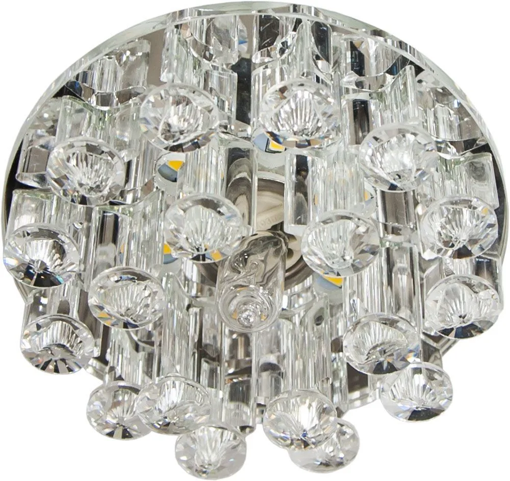 Светильник встраиваемый с белой LED подсветкой FERON 1550 потолочный JCD9 G9 прозрачный