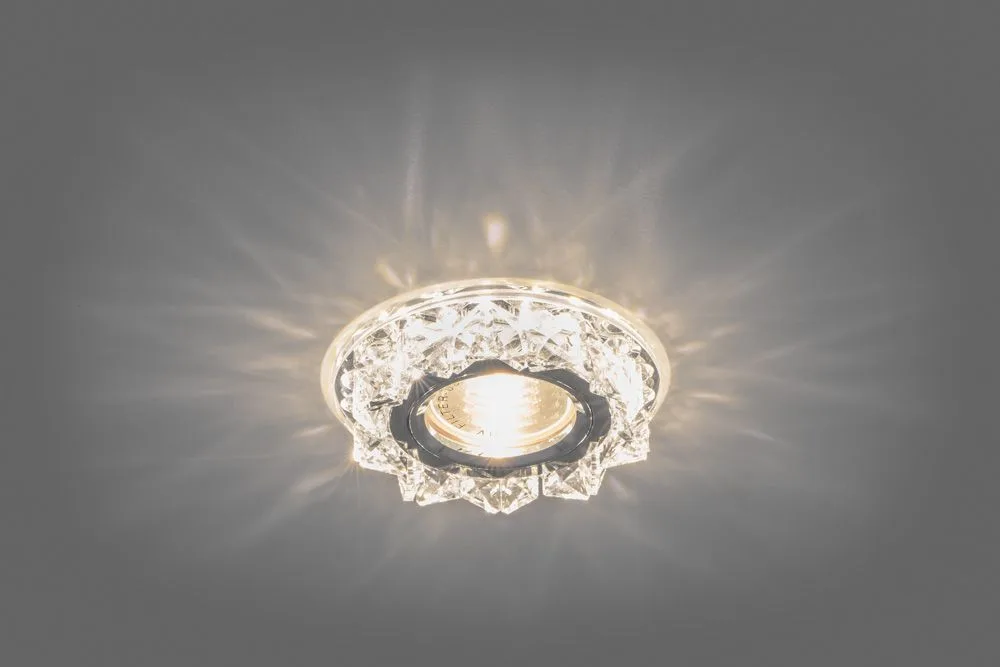 FERON Светильник встраиваемый с разноцветной LED подсветкой CD2542 MR16 прозрачный FERON Светильник встраиваемый с разноцветной LED подсветкой CD2542 MR16 прозрачный