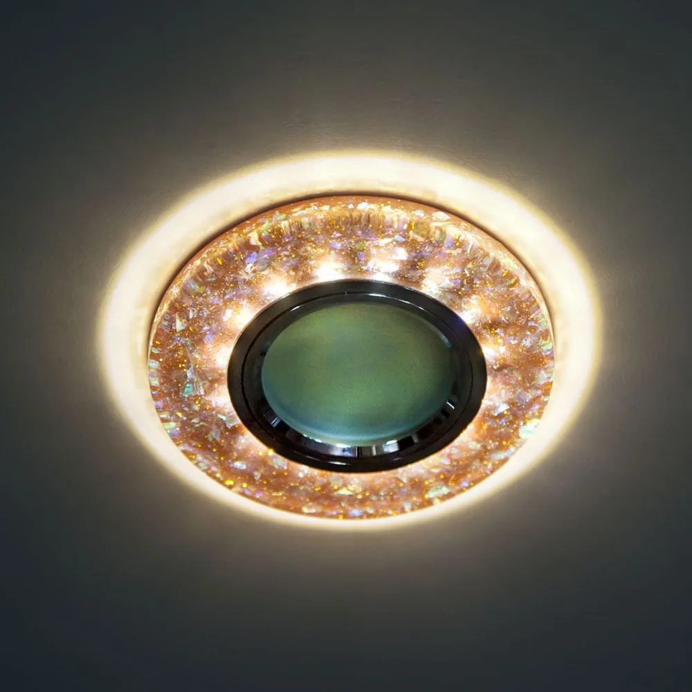 FERON Светильник встраиваемый с белой LED подсветкой 8585-2 потолочный MR16 G5.3 желтый FERON Светильник встраиваемый с белой LED подсветкой 8585-2 потолочный MR16 G5.3 желтый