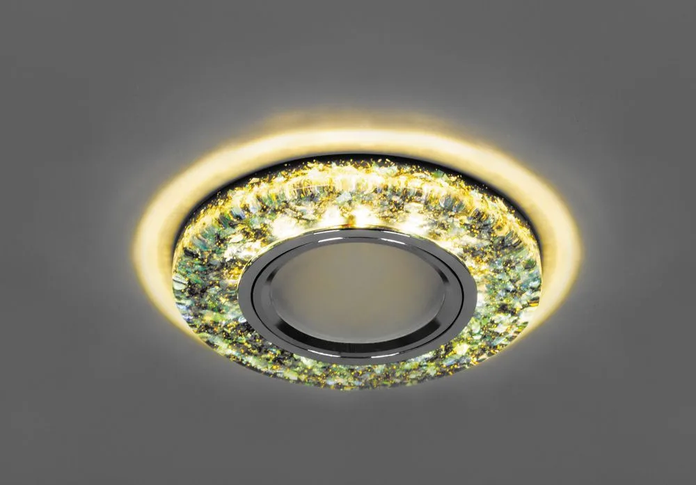 FERON Светильник встраиваемый с белой LED подсветкой 8585-2 потолочный MR16 G5.3 зеленый FERON Светильник встраиваемый с белой LED подсветкой 8585-2 потолочный MR16 G5.3 зеленый