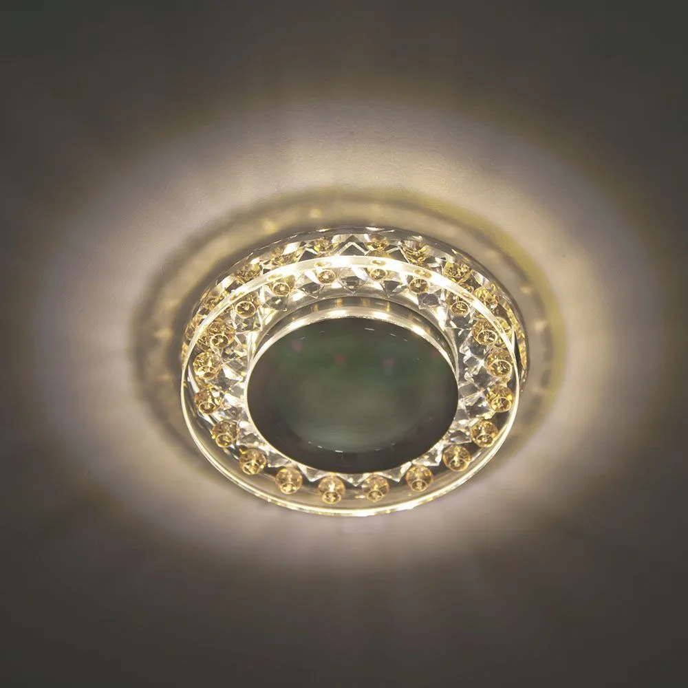 FERON Светильник встраиваемый с белой LED подсветкой C1020MO потолочный MR16 G5.3 прозрачно-желтый FERON Светильник встраиваемый с белой LED подсветкой C1020MO потолочный MR16 G5.3 прозрачно-желтый