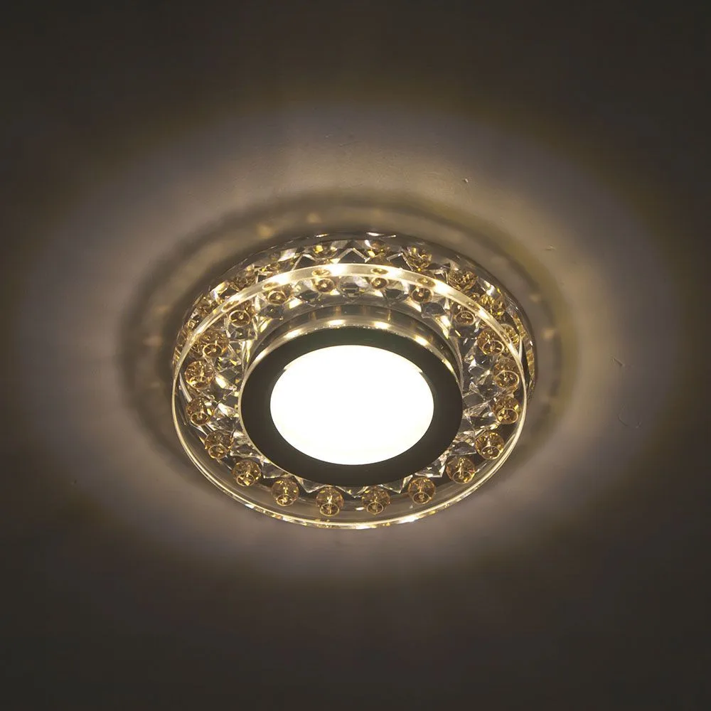 FERON Светильник встраиваемый с белой LED подсветкой C1020MO потолочный MR16 G5.3 прозрачно-желтый FERON Светильник встраиваемый с белой LED подсветкой C1020MO потолочный MR16 G5.3 прозрачно-желтый