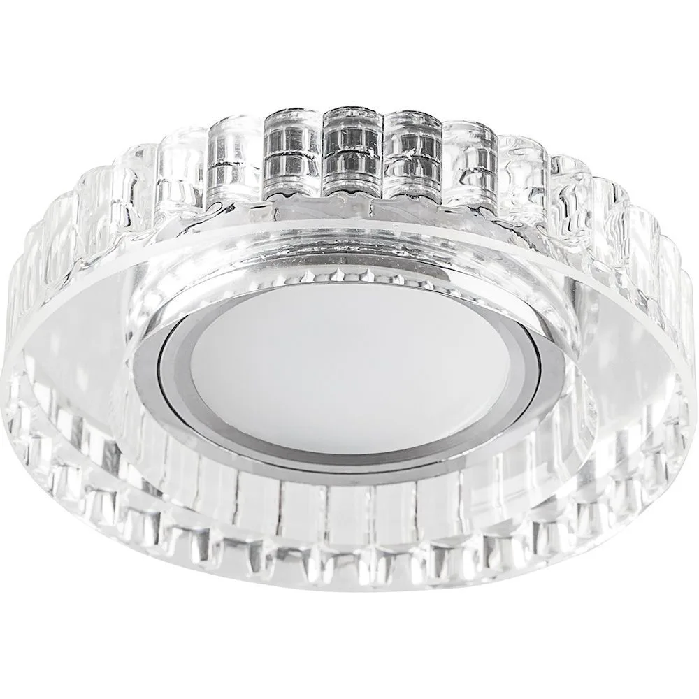 FERON Светильник встраиваемый с LED подсветкой CD985 потолочный MR16 G5.3 прозрачный FERON Светильник встраиваемый с LED подсветкой CD985 потолочный MR16 G5.3 прозрачный