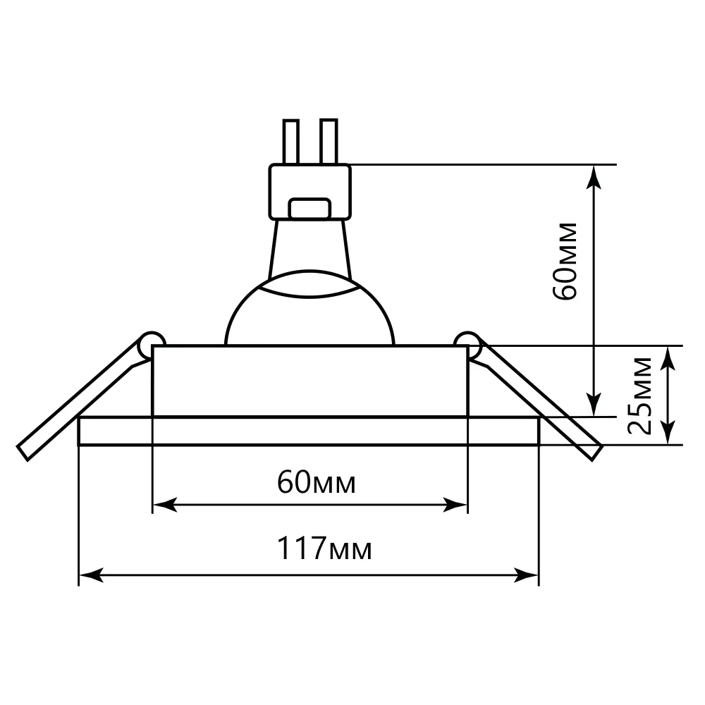 FERON Светильник встраиваемый с белой LED подсветкой CD900 потолочный MR16 G5.3 белый FERON Светильник встраиваемый с белой LED подсветкой CD900 потолочный MR16 G5.3 белый