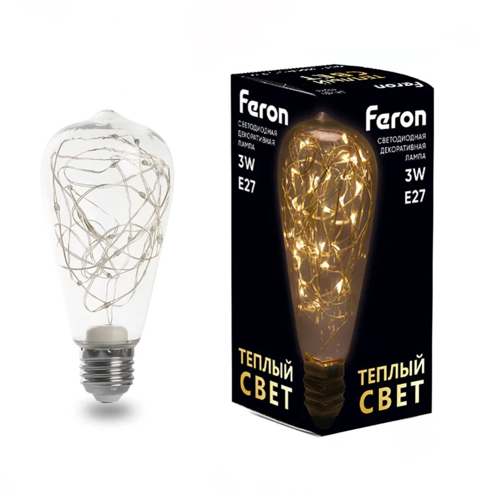 FERON Лампа светодиодная LB-380 E27 3W 230V 2700K 41674 FERON Лампа светодиодная LB-380 E27 3W 230V 2700K 41674