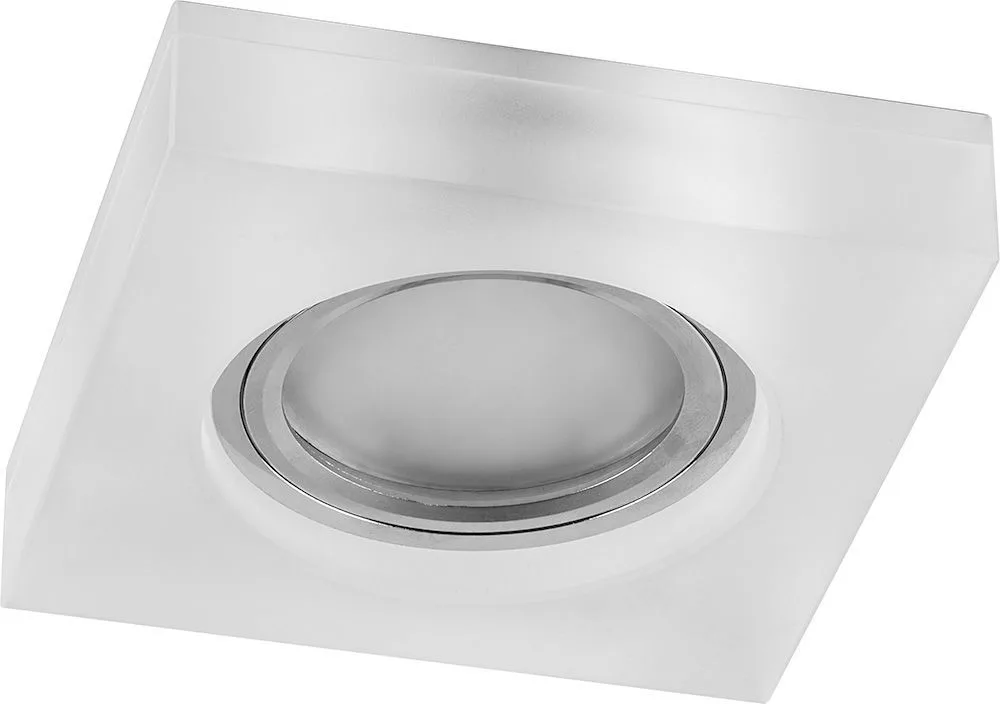 Светильник встраиваемый с белой LED подсветкой FERON CD8180 потолочный MR16 G5.3 белый матовый