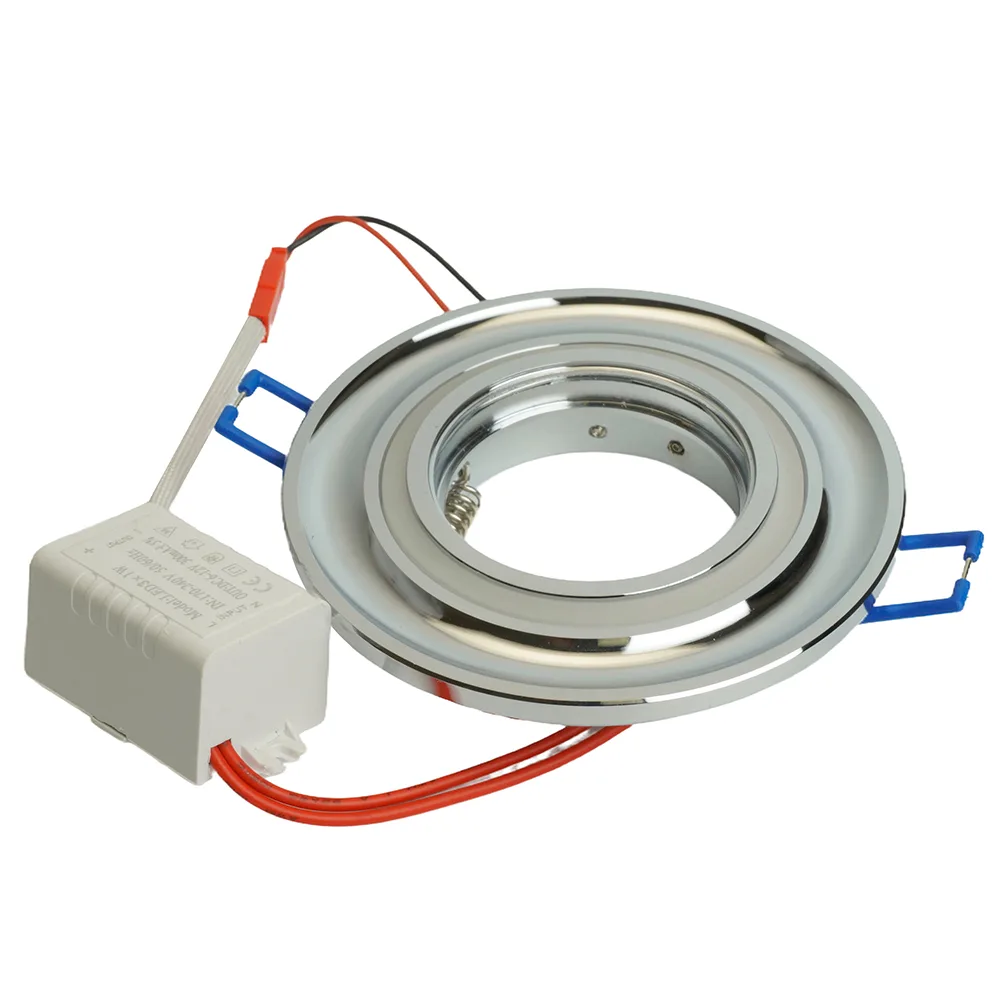 FERON Светильник встраиваемый с белой LED подсветкой CD600 потолочный MR16 G5.3 хром FERON Светильник встраиваемый с белой LED подсветкой CD600 потолочный MR16 G5.3 хром