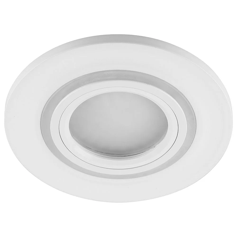 Светильник встраиваемый с белой LED подсветкой FERON CD600 потолочный MR16 G5.3, белый
