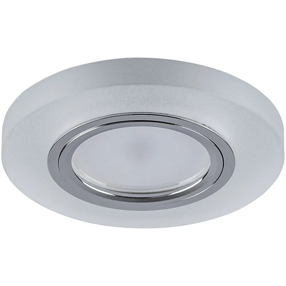Светильник встраиваемый с белой LED подсветкой FERON CD8060 потолочный MR16 G5.3 белый матовый