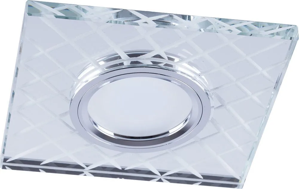 FERON Светильник встраиваемый с LED подсветкой CD984 потолочный MR16 G5.3 прозрачный, хром FERON Светильник встраиваемый с LED подсветкой CD984 потолочный MR16 G5.3 прозрачный, хром