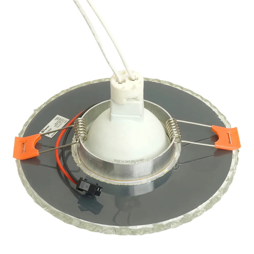 FERON Светильник встраиваемый с LED подсветкой CD942 потолочный MR16 G5.3 прозрачный FERON Светильник встраиваемый с LED подсветкой CD942 потолочный MR16 G5.3 прозрачный