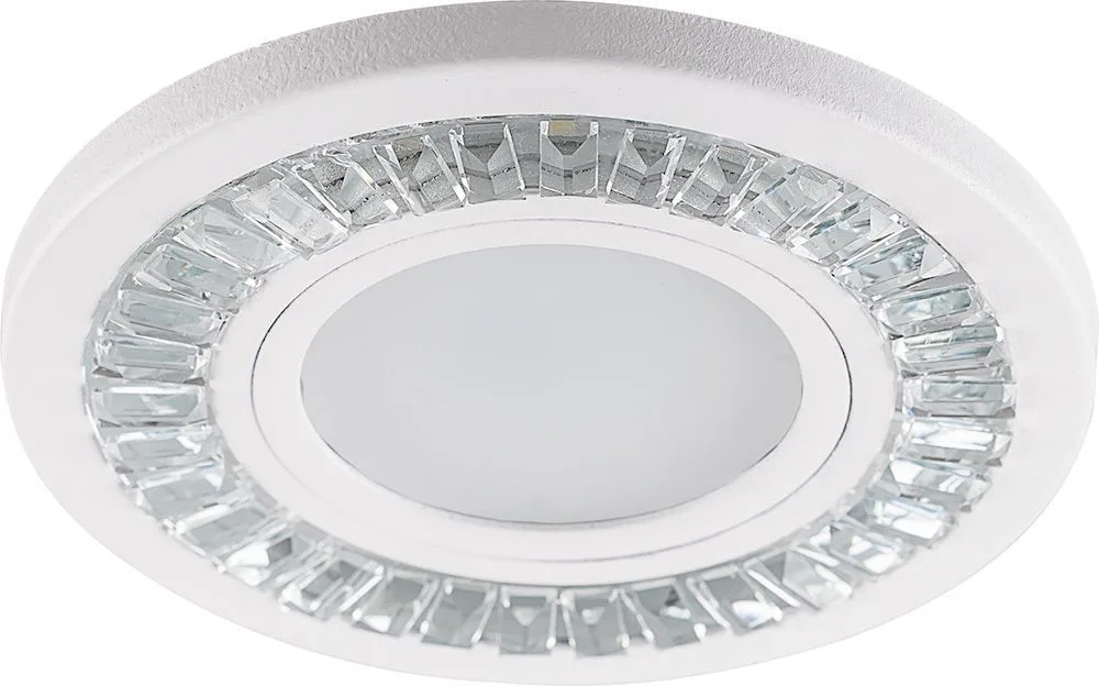Светильник встраиваемый с LED подсветкой FERON CD958 потолочный MR16 G5.3 прозрачный, белый
