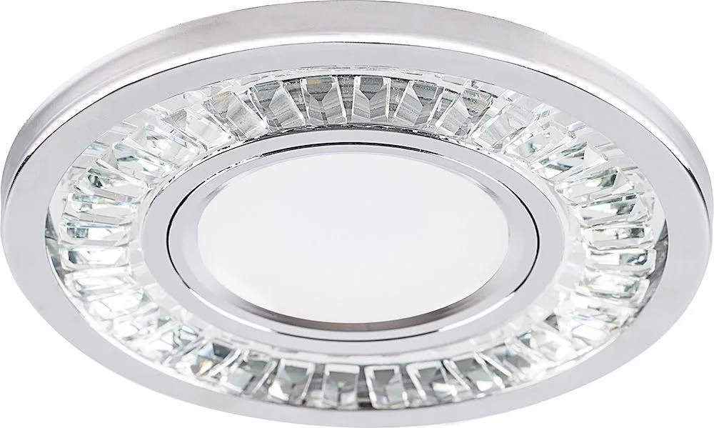 Светильник встраиваемый с LED подсветкой FERON CD958 потолочный MR16 G5.3 прозрачный, хром