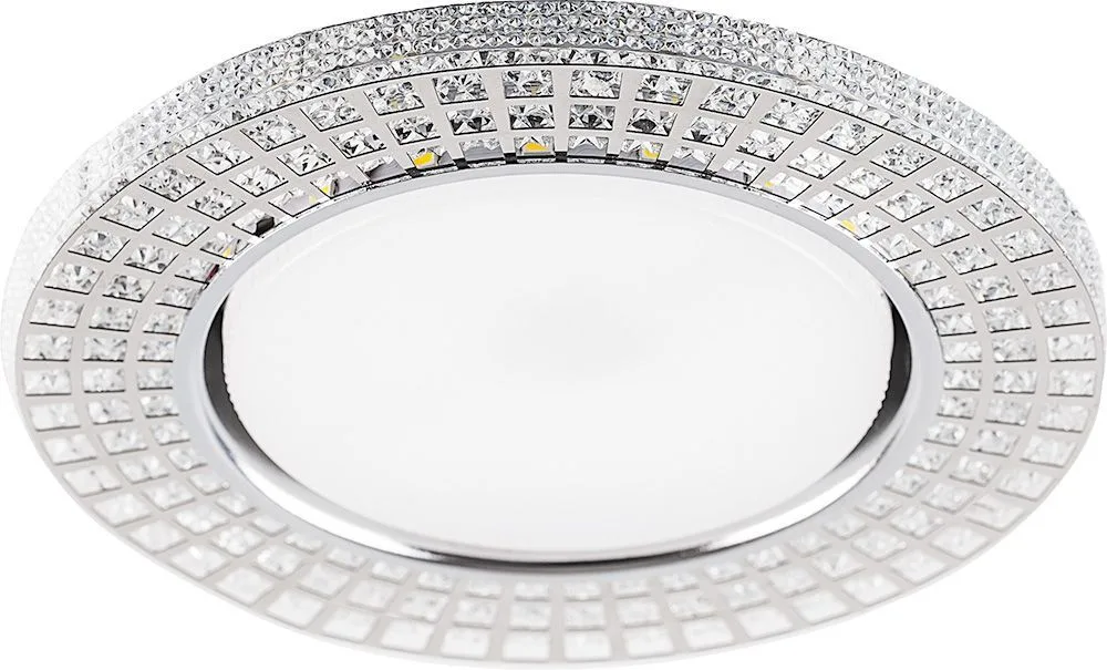 Светильник встраиваемый с белой LED подсветкой FERON CD4028 потолочный GX53 без лампы прозрачный 32651