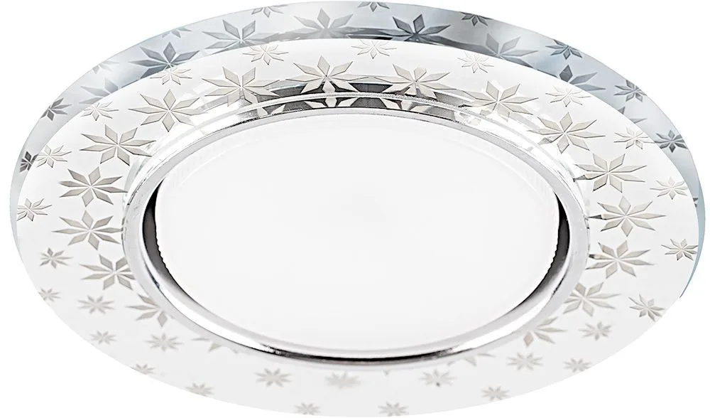 FERON Светильник встраиваемый с белой LED подсветкой CD4030 потолочный GX53 без лампы, прозрачный 32653 FERON Светильник встраиваемый с белой LED подсветкой CD4030 потолочный GX53 без лампы, прозрачный 32653